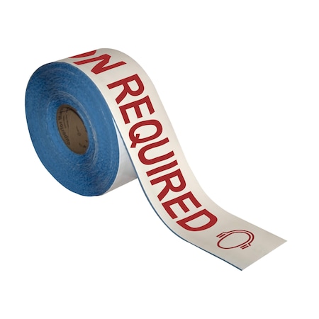 Floor Marking Message Tape, 4in X 100Ft , EAR PROTECTION REQUIRED